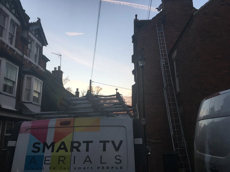 Smart TV Aerials van and ladder work