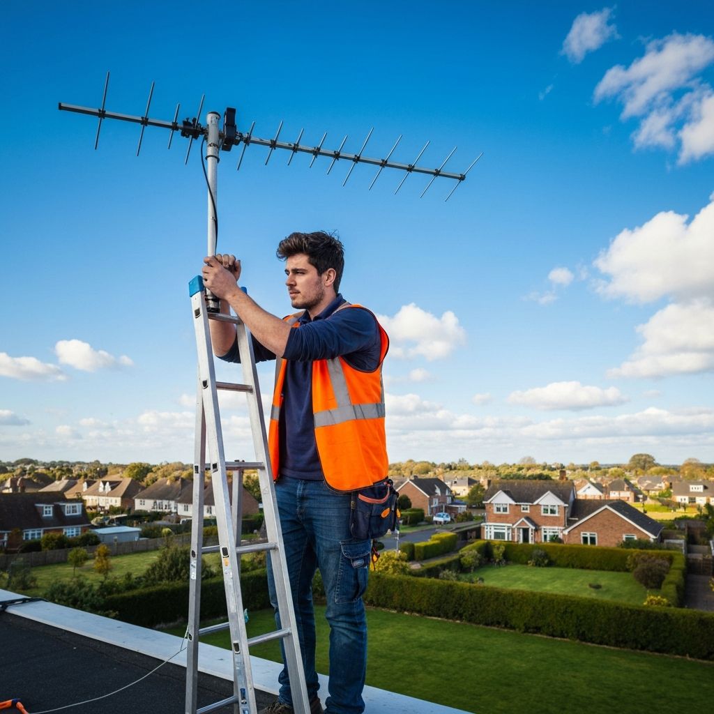Professional TV aerial installation